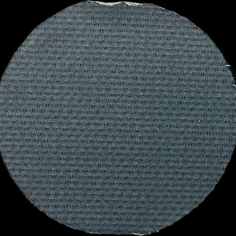 Lightsmart Halo Midnight Sun mesh fabric swatch, circular cut-out on black