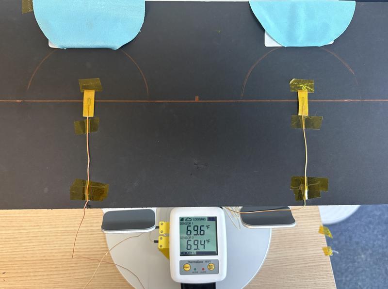 Thermal test baseline, bare panel